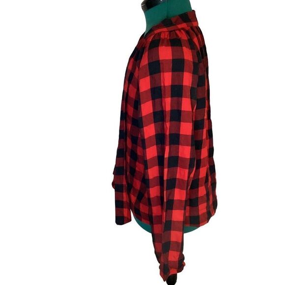 Madewell Buffalo Plaid Top Size Small Christmas Holiday Winter - Picture 4 of 6
